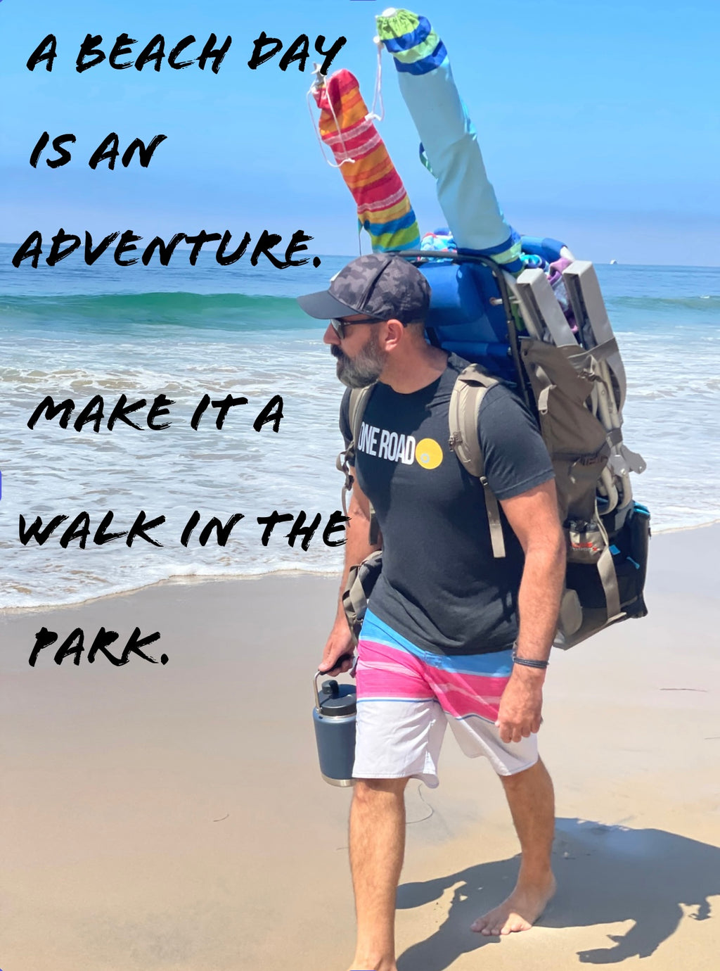 Beach-Burro: Turquoise w/ Palm Tree Print